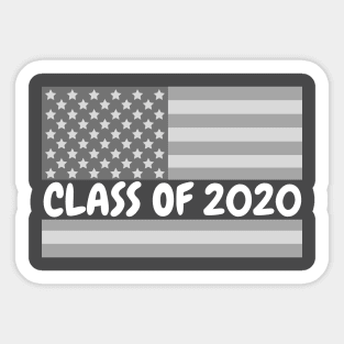 Class of 2020 Senior American Flag Graduation Gifts Sticker